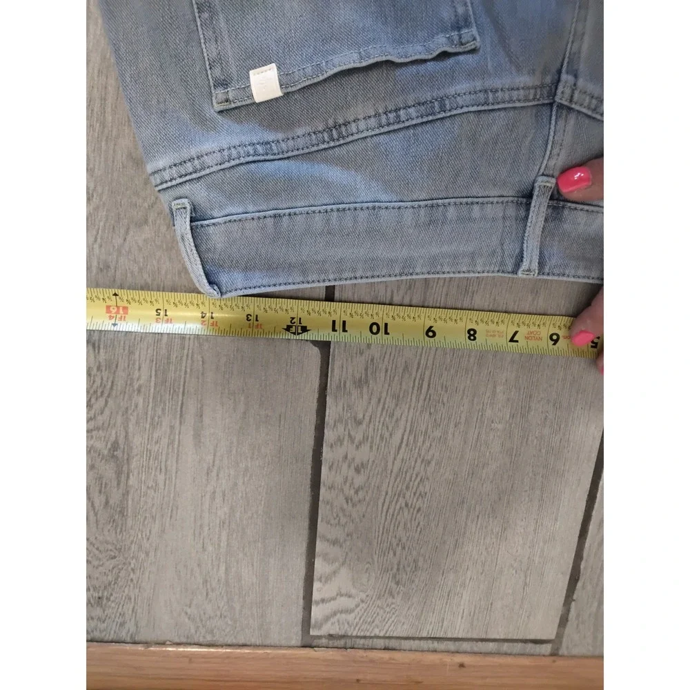 Halara Wide Leg Denim Jeans Light Wash Blue Petite Small 02869510